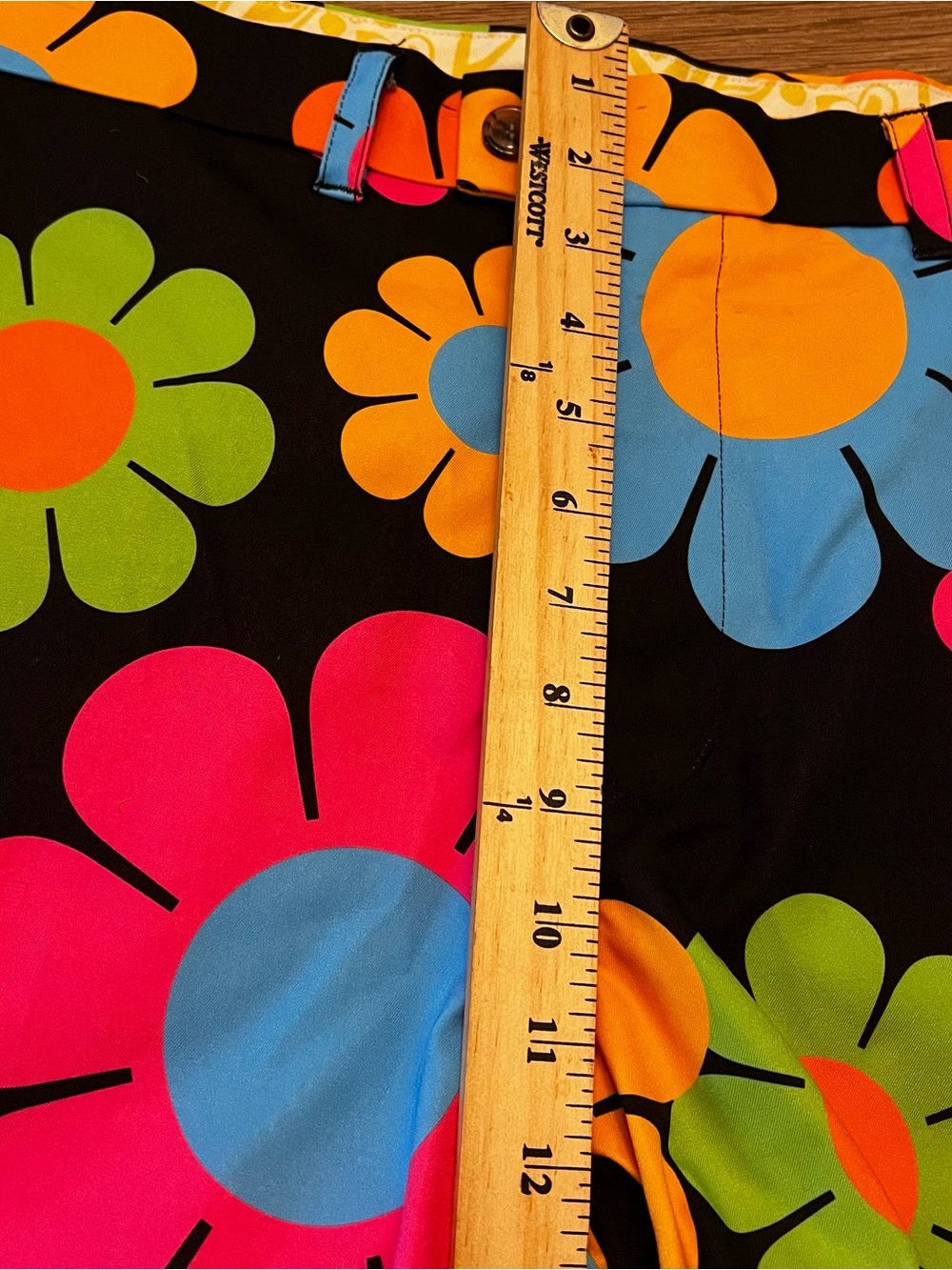 Loudmouth Men's Black Bold Neon Floral Print Shorts -Sz 40 W - Picture 7 of 9